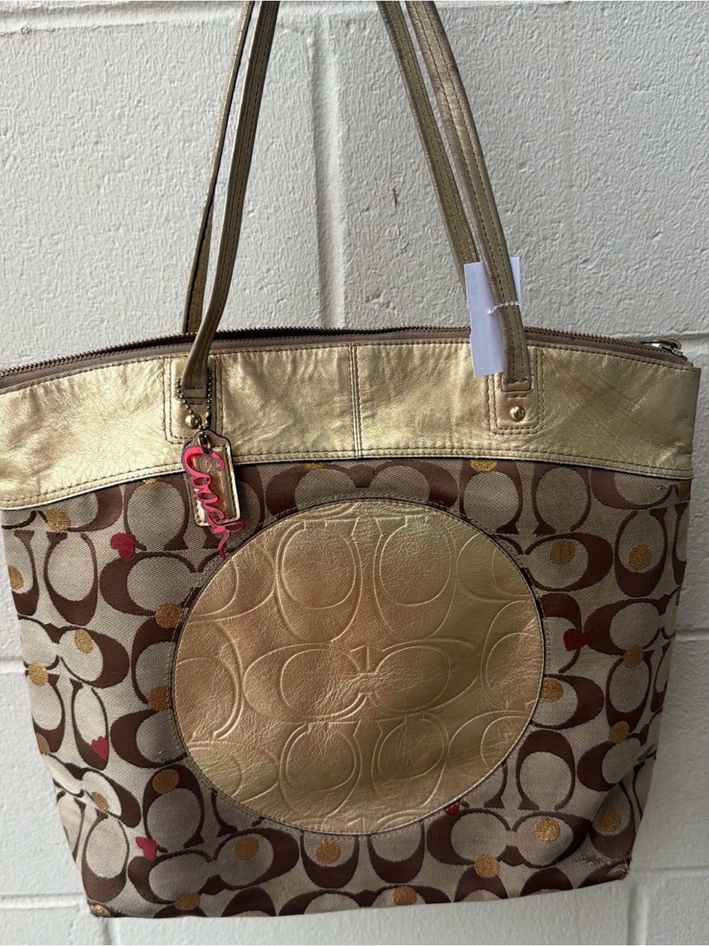 Coach Laura Secret Admirer Signature tote bag 2 hangtags
